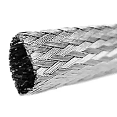 1/2”  Flat Tinned Copper Wire Braid, Fine Braid 1