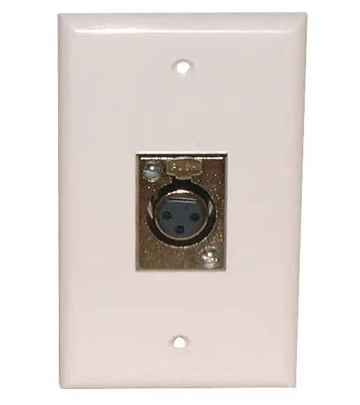 1 Gang, 3 Pin Xlr Female Plate-White 1