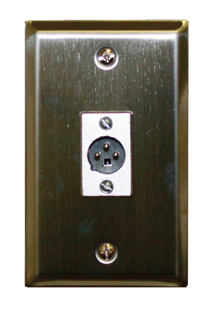 1 Gang, 3 Pin Xlr Male Plate-Stainless 1