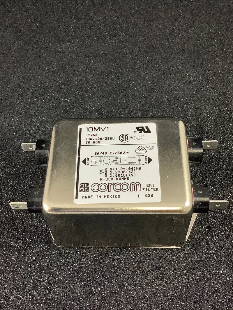 10Mv1 Filter, 250 Vac (Max.), 10 A, 0.07 Ma @120 Vac, 0.188 In., Mv Series, 1