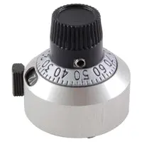 15 Turn Vernier Satin Chrome Finish Knob 1