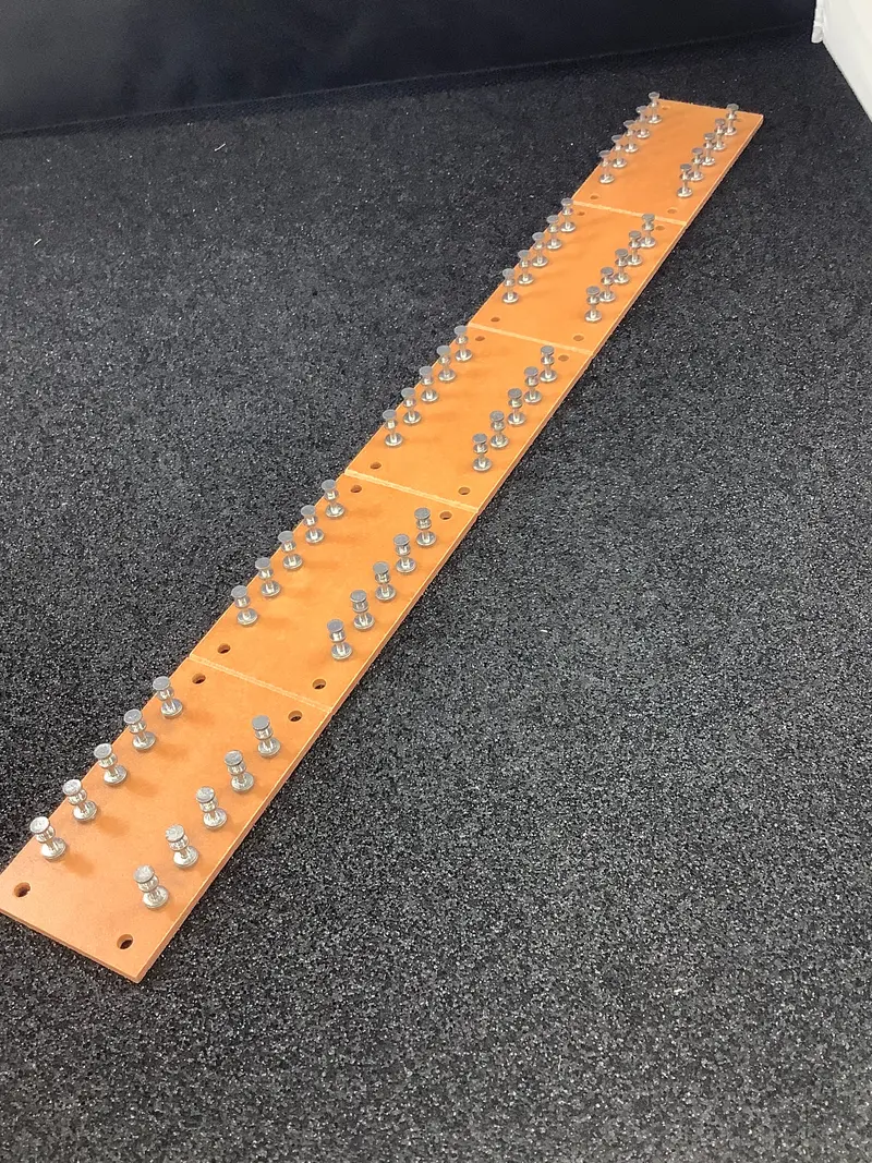 15032 - Keystone - 50 Position Turret Board, Scored 0.375" (9.53Mm) Turret, Single End, Double Turret 1
