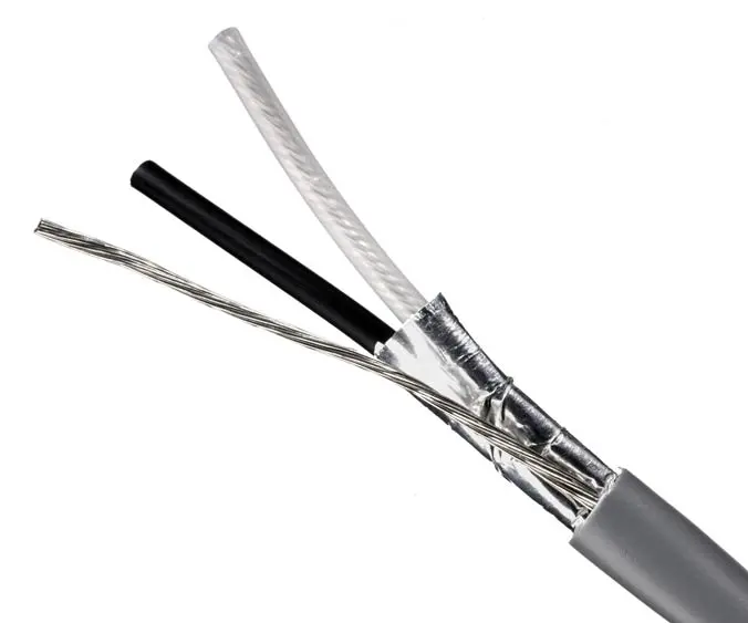 2 Cond 22 Awg  Foil Shield Cable, Stranded Pvc Jacket-7320 1