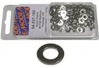 #2 Nickel Plated Flat Washers - 100 Pcs - 54-517-100 1