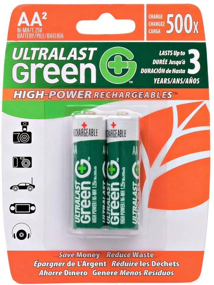 2 Pack Aaa High Power Nimh 800Mah Batteries - Ulghp2aaa 1