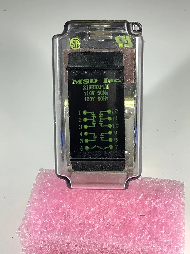 219Bbxplm-120Vac - Struthers-Dunn - Industrial Relay, 10 Amp, 2 Pole N.O., Dpdt, 120 Vac Coil, W/Optional Manual Actuator 1