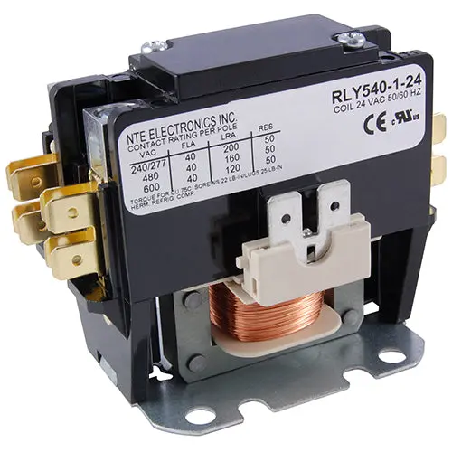 240Vac, Spst Norm. Open , Contactor 40Fla  -Rly540-1-240 1