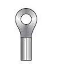 #4 Stud, 22-16 Awg, Ring Terminal, Uninsulated, 100 Pcs Per Package 1