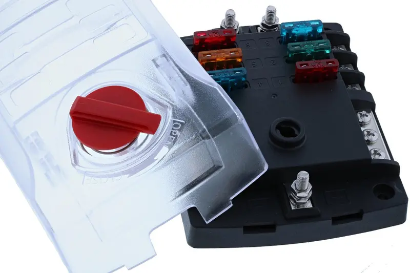 6 Pos Covered Atc Fuse Block W/Ground 1