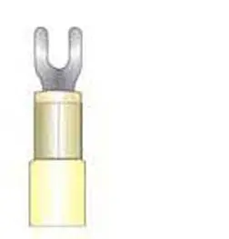 #6 Stud, 10-12 Awg, Fork Terminal, Heat Shrink Insulation, 25 Pcs Per Package 1