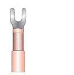 #6 Stud, 22-16 Awg, Fork Terminal, Heat Shrink Insulation, 25 Pcs Per Package 1
