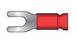 #6 Stud, 22-16 Awg, Fork Terminal, Vinyl Insulation, 100 Pcs Per Package 1