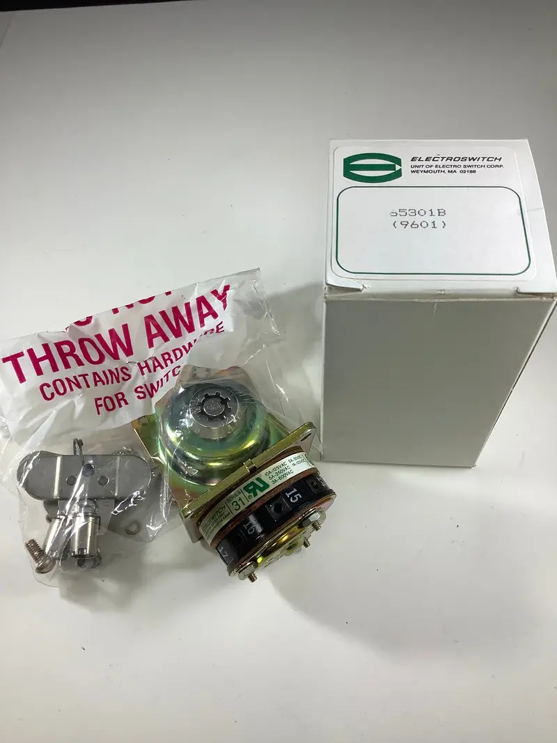 65301B - Electroswitch - 8 Pos 1 Pol 10 Amp @125V 5Amd @30Vdc Rotory Switch 1