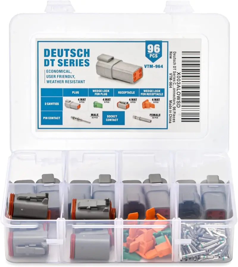 96 Piece Deutsch Dt Series 4 Way Accessory Kit 1
