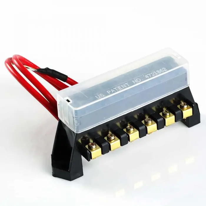 Atc/Ato 6-Way Fuse Block W/ 10 Awg Hot Wire - Afb400 1