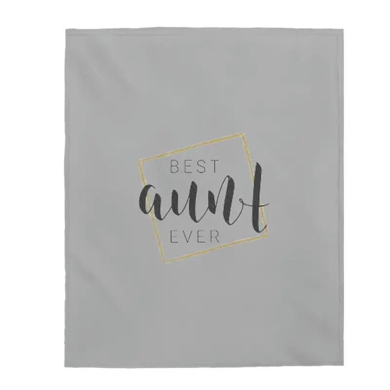 Best Aunt Ever Velveteen Plush Blanket 1