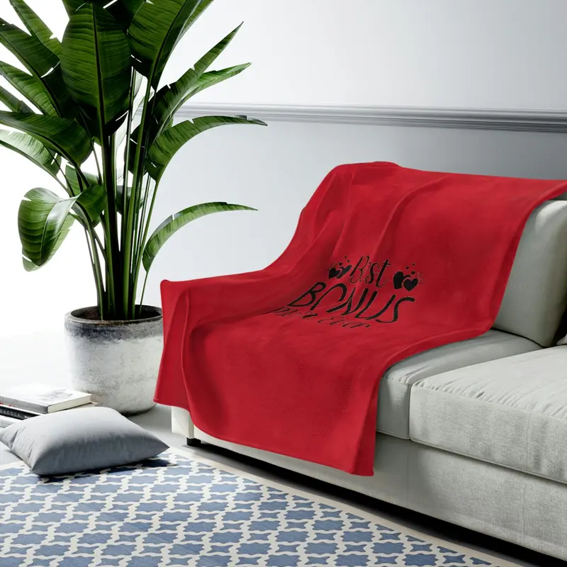 Best Bonus Mom Ever Velveteen Plush Blanket 1