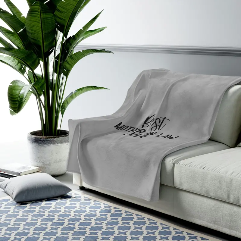 Best Mother In Law Ever Velveteen Plush Blanket 1