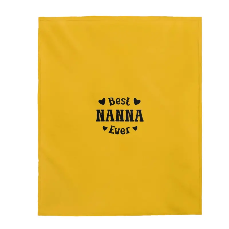 Best Nanna Ever Velveteen Plush Blanket 1