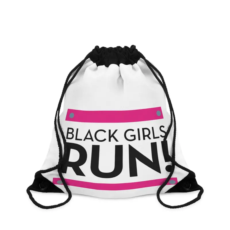 Black Girls Run Drawstring Bag 1