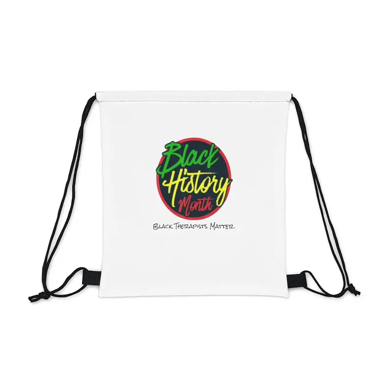 Black Therapists Matter Outdoor Drawstring Bag 1