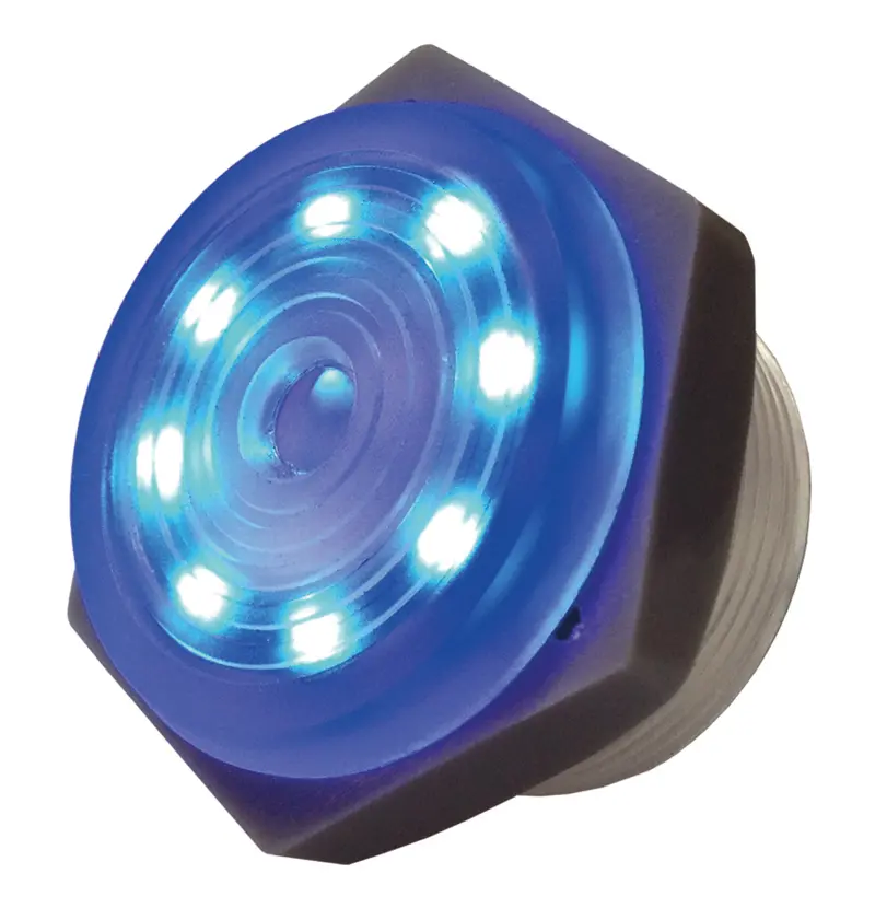 Blue Lighted Piezo Sounder-Intermittent 3-15Vdc 1