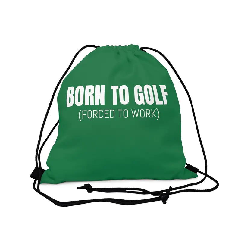 Born To Golf Outdoor Drawstring Bag 1