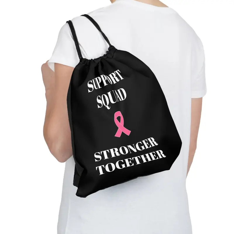 Breast Cancer Awareness Outdoor Drawstring Bag 1