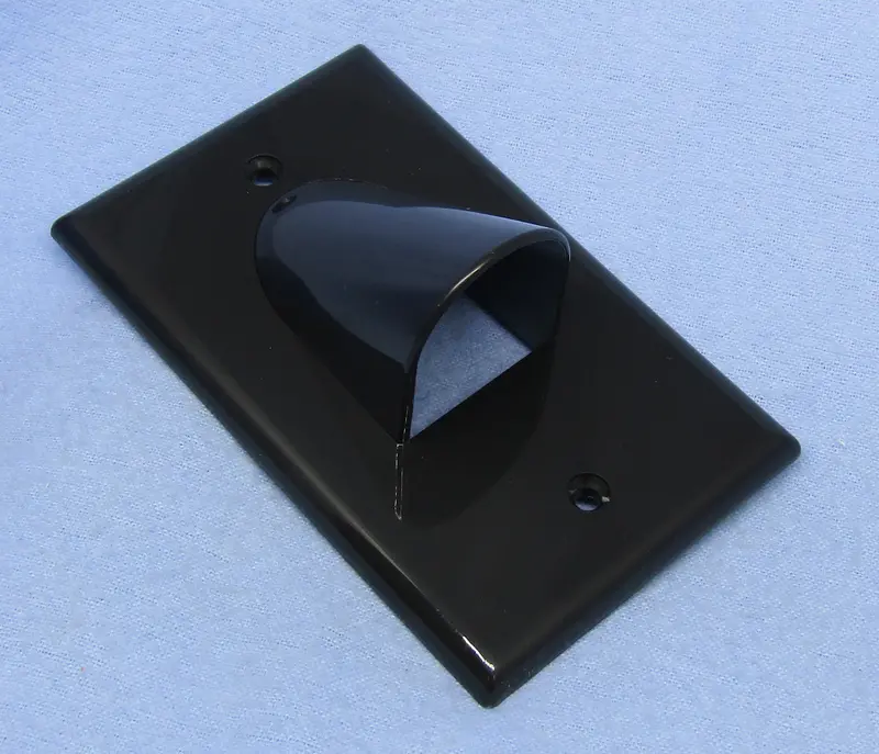Canopy Plate, Single Gang, Raised-Black 1