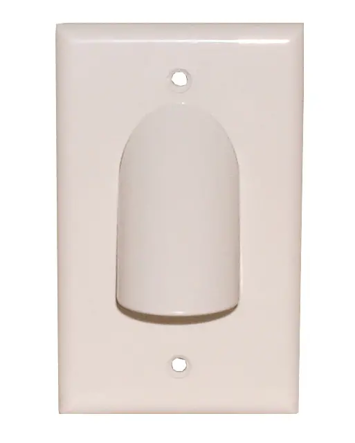 Canopy Plate, Single Gang, Raised-White 1
