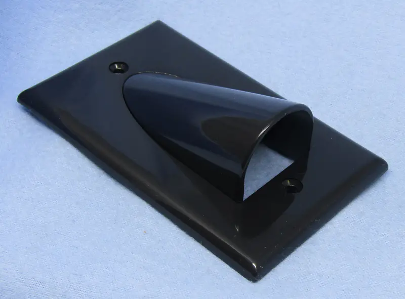 Canopy Plate, Single Gang Standard-Black 1