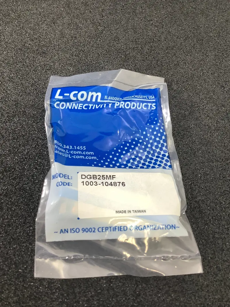 Dgb25mf - L-Com - Adapter Connector D-Sub, 25 Pin Female To D-Sub, 25 Pin Male Free Hanging (In-Line) 1