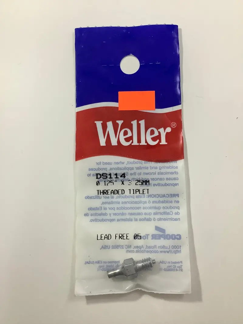 Ds114 - Weller - .125"Od X .073" Id X .5" Reach Threaded Tiplet For Desoldering Tools 1