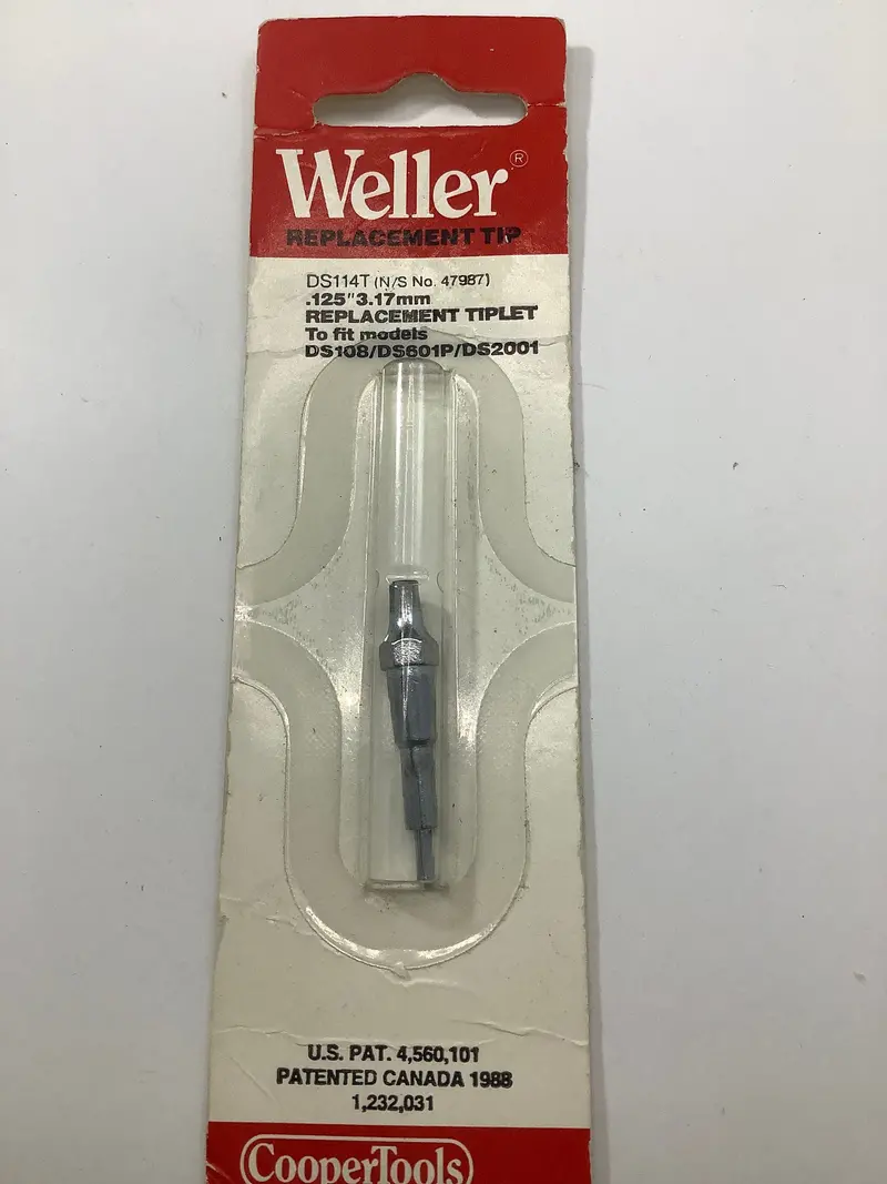 Ds114t - Weller - Replacement Tip .125
Ds108/Ds601p/Ds2001 1