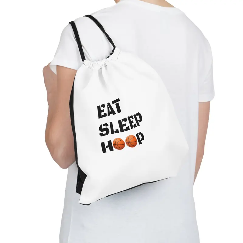 Eat Sleep Hoop Outdoor Drawstring Bag 1