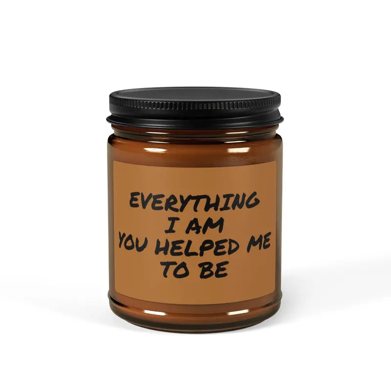 Everything I Am Scented Soy Candle (Multi-Size, Amber Jar) 6