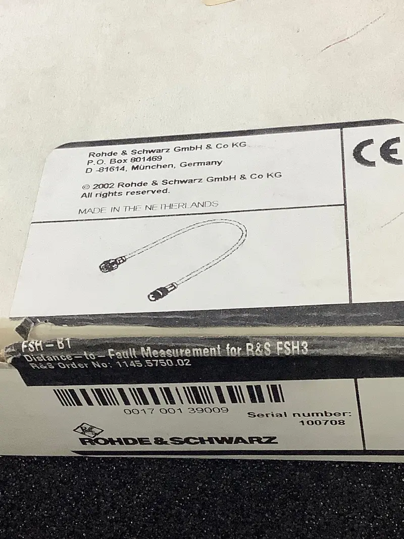 Fsh-B1 - Rohde & Schwarz - Cable Assembly 1