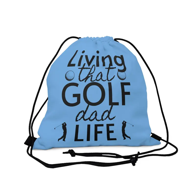 Golf Dad Life Outdoor Drawstring Bag 1