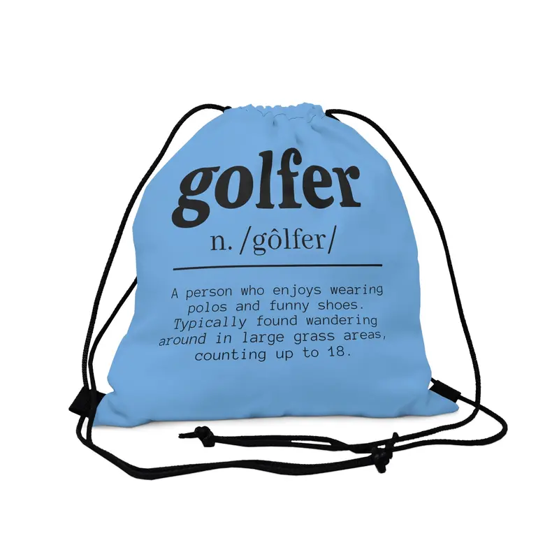 Golfer Outdoor Drawstring Bag 1