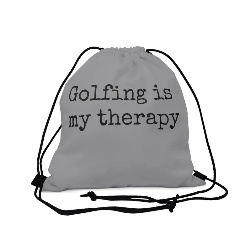 Golfing Is My Therapy Outdoor Drawstring Bag 1