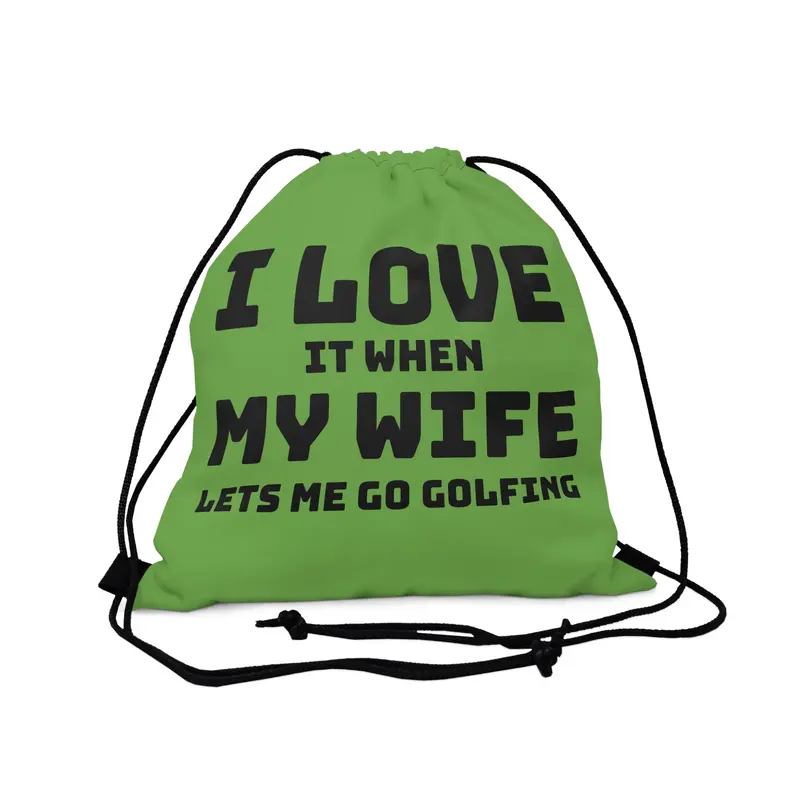 Golfing Outdoor Drawstring Bag 1
