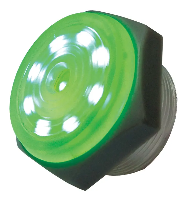 Green Lighted Piezo Sounder-Continuous 3-15Vdc 1