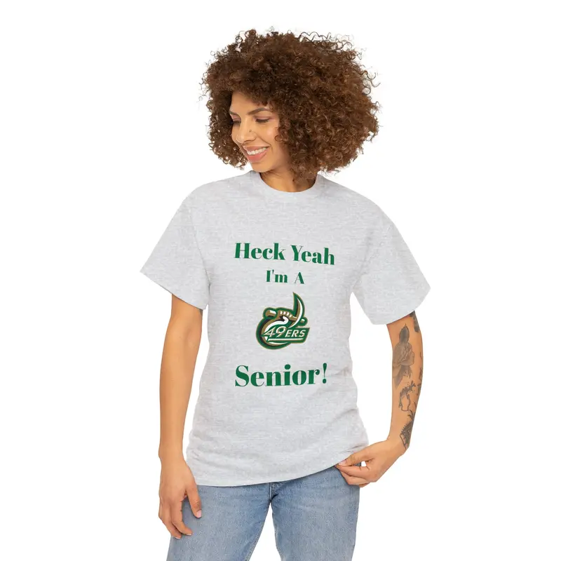 Heck Yeah I'm A Uncc Senior Unisex Heavy Cotton Tee 5