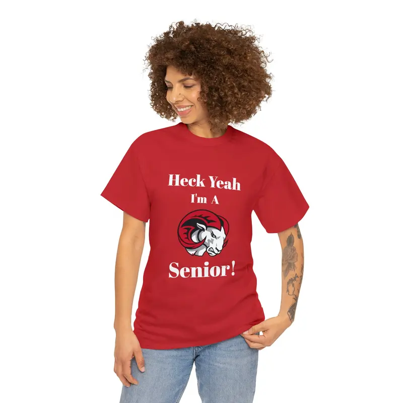 Heck Yeah I'm A Wssu Senior Unisex Heavy Cotton Tee 1