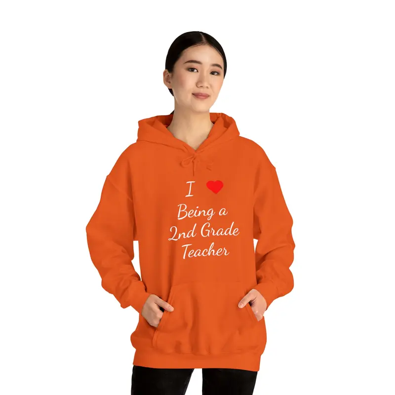 I Love Being A 2Nd Grade Teacher Unisex Heavy Blend™ Hooded Sweatshirt 11