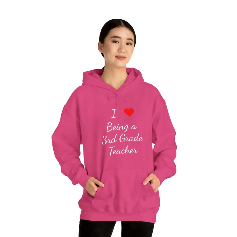 I Love Being A 3Rd Grade Teacher Unisex Heavy Blend™ Hooded Sweatshirt 5