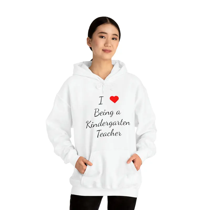 I Love Being A Kindergarten Teacher Unisex Heavy Blend™ Hooded Sweatshirt 2