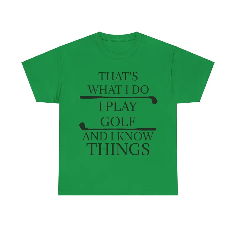 I Play Golf Unisex Heavy Cotton Tee 1