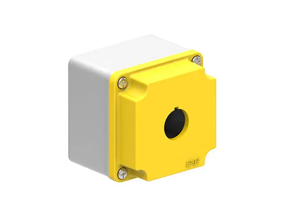 Lpzm1a5  Metal Control Station Box 1 Hole Yellow 1