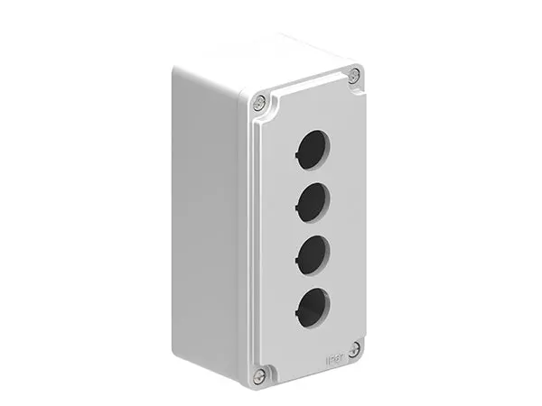 Lpzm4a8  Metal Control Station Box 4 Hole Grey 1